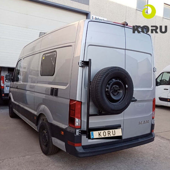 Koru Soluciones MAN TGE / VW Crafter Supporto ruota posteriore regolabile senza scaletta