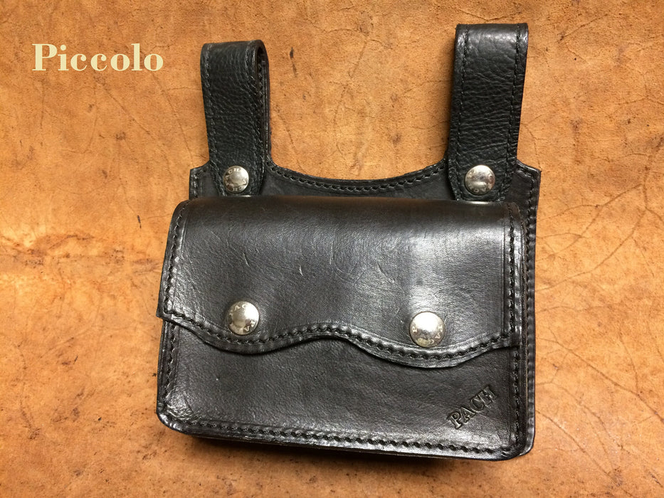 Marsupio PICCOLO in cuoio 2 mm.-NERO-PICCOLO