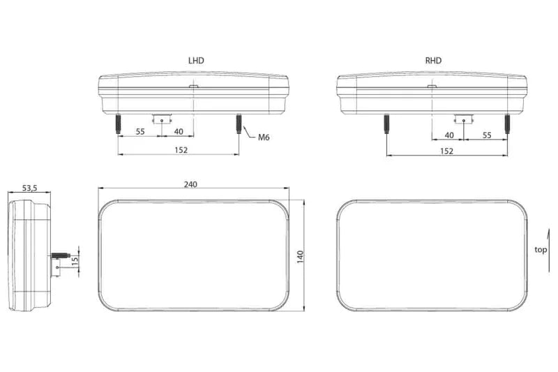 Fristom - Fanale posteriore a LED sinistro | 12-24v