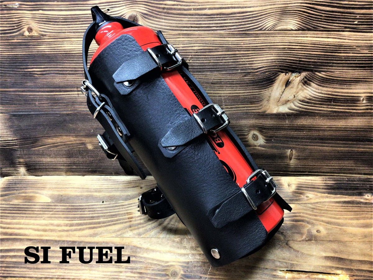 Porta borraccia per benzina 1500 ml, petrol bottle holder, in cuoio 4 mm. – immagine 3
