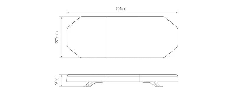 ElectraQuip - Barra faro LED | R65| 744 mm | 12-24v