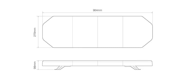 ElectraQuip - Barra faro LED | R65| 964 mm | 12-24v