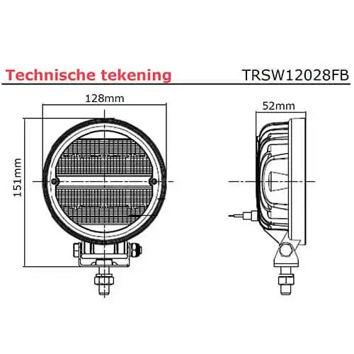 Faro da lavoro a LED RFT, 2272 lumen, 9-36 V, rotondo – Tralert – immagine 4