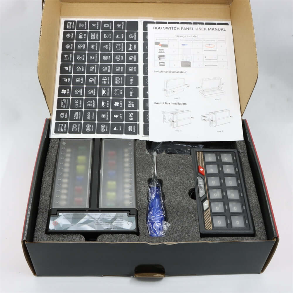 Kit della pulsantiera elettronica con centralina a relè, cablaggio e istruzioni