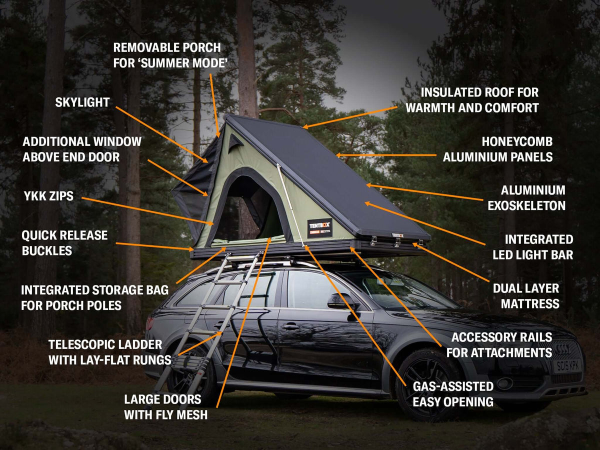 TentBox Cargo 2.0 Tenda da tetto - Forest  Copertura rigida