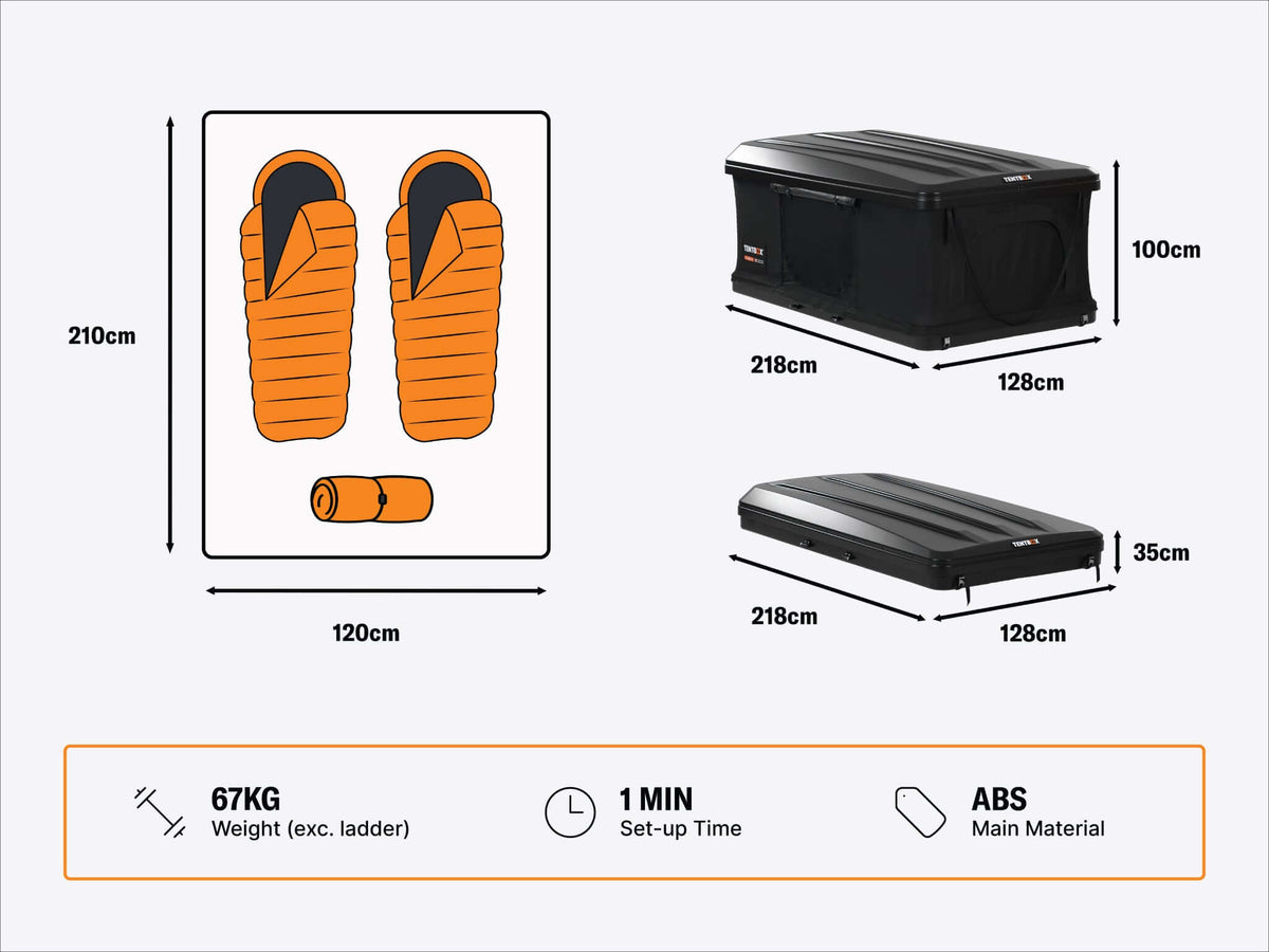 TentBox Cargo 2.0 Tenda da tetto - Forest  Copertura rigida