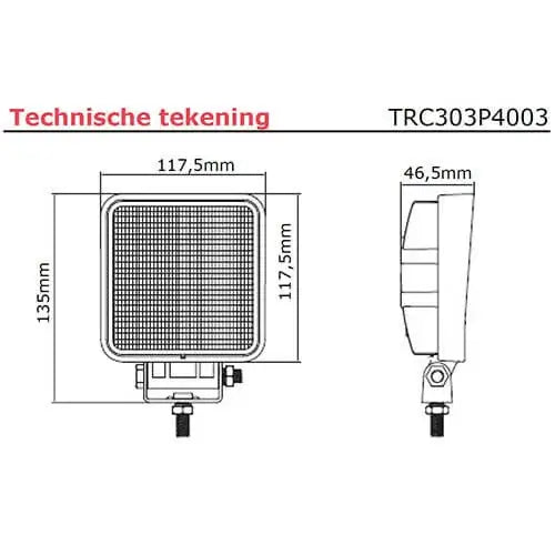 Faro da lavoro a LED, 1800 lumen, 9-36 V, cavo 400 cm – Tralert – immagine 5