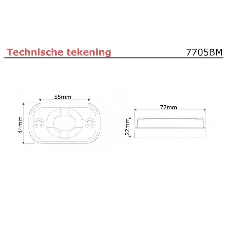 Luce di sicurezza LED compatta 750 lumen, 9-30 V, nera – LED Autolamps – immagine 3