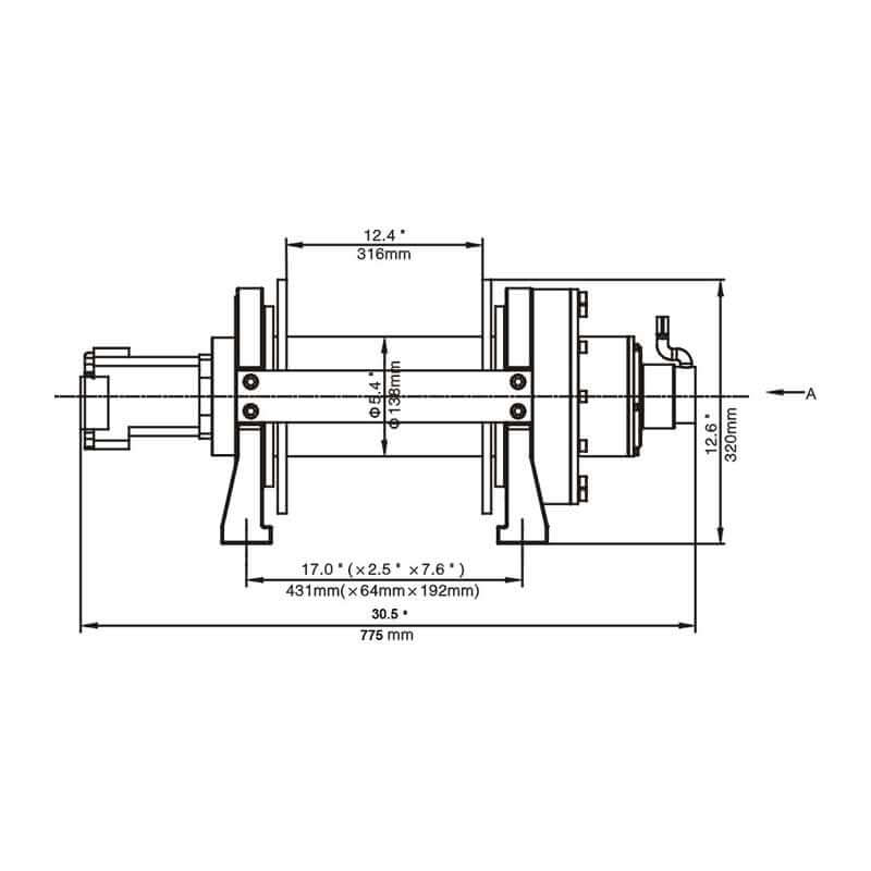 Runva HWP 20000 2 velocità – Verricello idraulico 20.000 lb (9.072 kg) – immagine 2