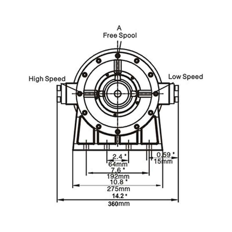 Runva HWP 20000 2 velocità – Verricello idraulico 20.000 lb (9.072 kg) – immagine 3