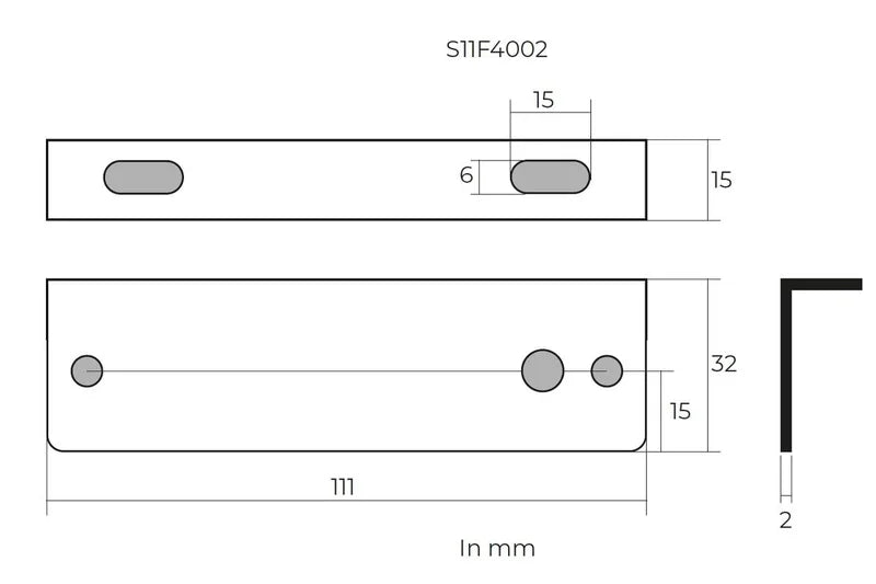 Staffa di montaggio per S11F4002