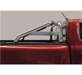 Roll Bar con scritta traforata Ford Ranger Double Cab dal 2023 Inox nero Ø76 mm