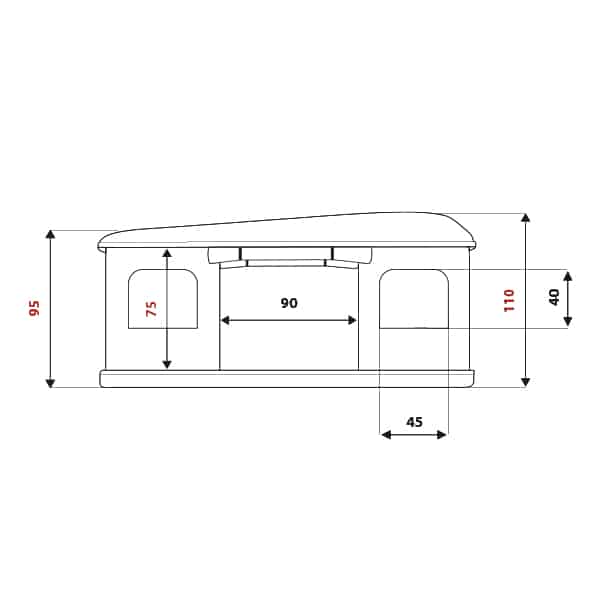 AutoHome Maggiolina Airlander Plus 360 E-Tenda da Tetto Rigida Large - Nero