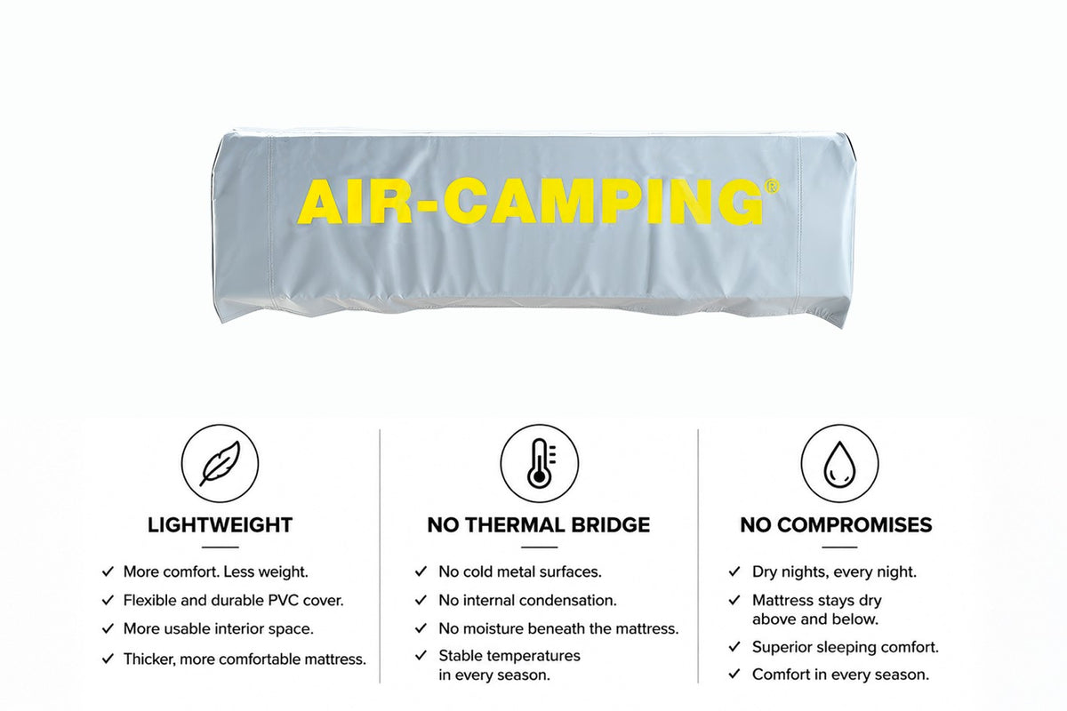 Tenda da tetto AutoHome Air-Camping – comfort della cappottina in PVC