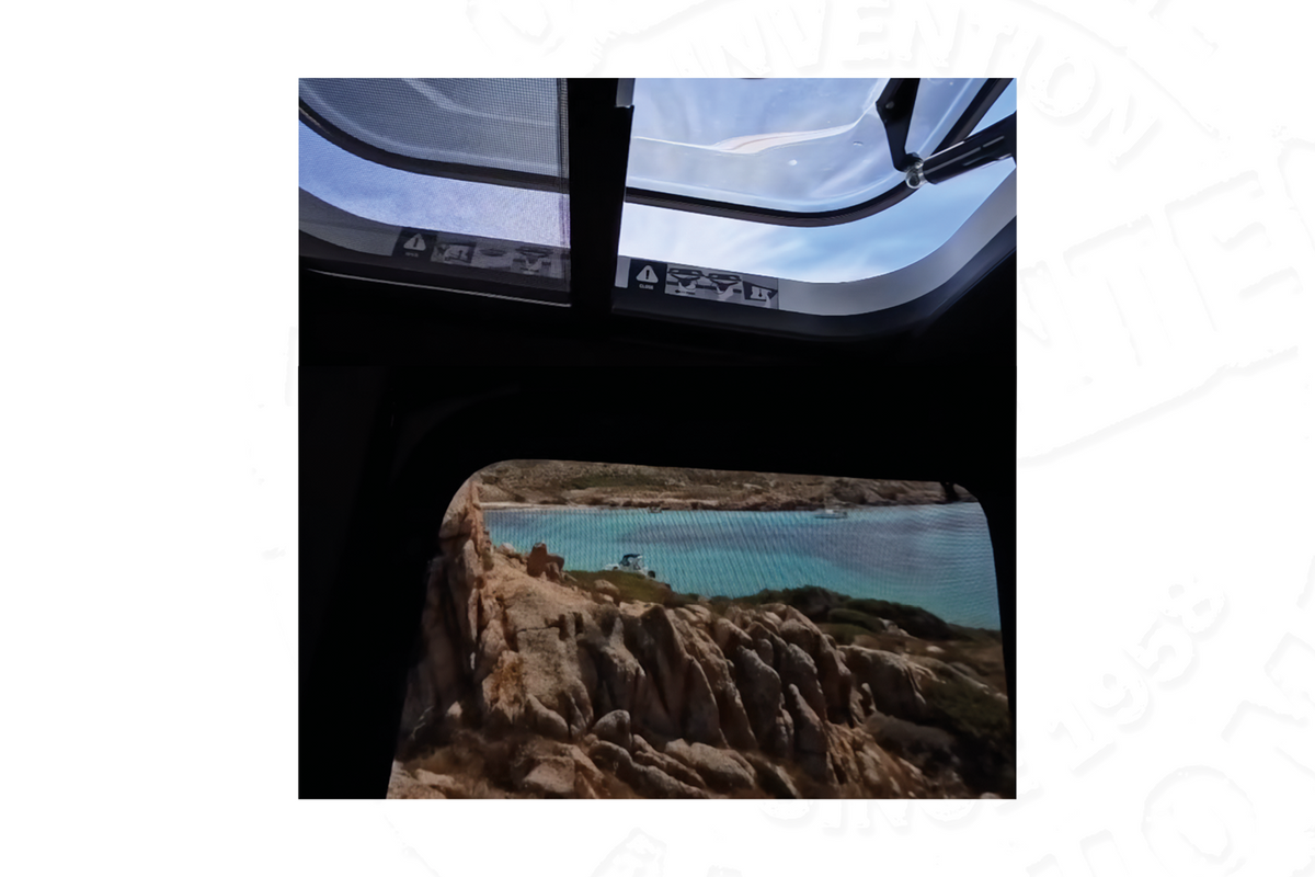 Tenda da tetto AutoHome Air-Sky 360 – vista dalla finestra a tetto