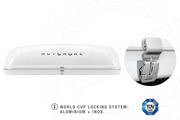 Tenda da tetto AutoHome Air-Sky 360, guscio Bianco – chiusure in alluminio e inox