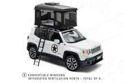 Tenda da tetto AutoHome Air-Sky 360, guscio Hard Face Black – finestre integrate