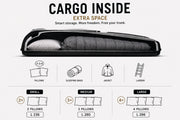 Tenda da tetto AutoHome Air-Sky 360, guscio Hard Face Black – capacità di stivaggio nel guscio