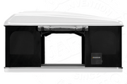 Tenda da tetto AutoHome Airlander Plus 360, guscio Bianco – porta aperta