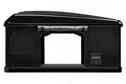 Tenda da tetto AutoHome Airlander Plus 360, guscio Black Storm – porta aperta