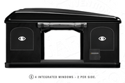 Tenda da tetto AutoHome Airlander Plus 360, guscio Black Storm – finestre integrate, 2 per lato