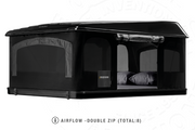 Tenda da tetto AutoHome Airlander Plus 360, guscio Black Storm – ventilazione con doppia zip