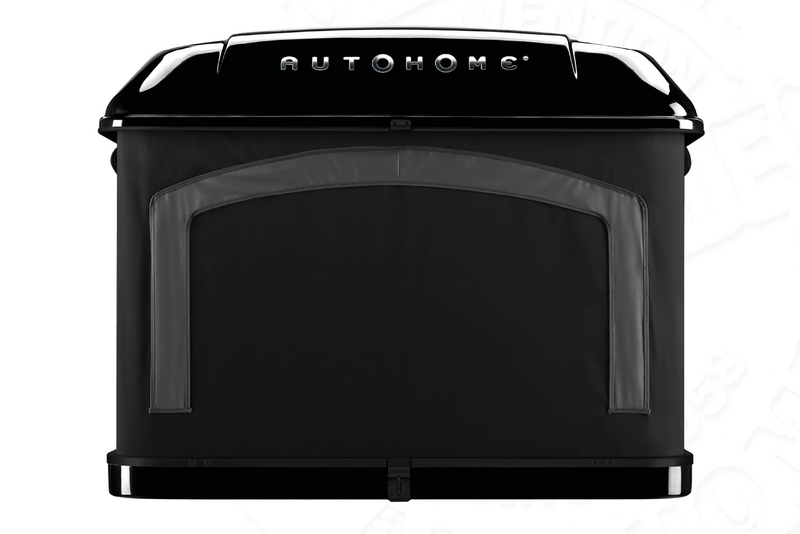 Tenda da tetto AutoHome Airlander Plus 360, guscio Black Storm – vista frontale