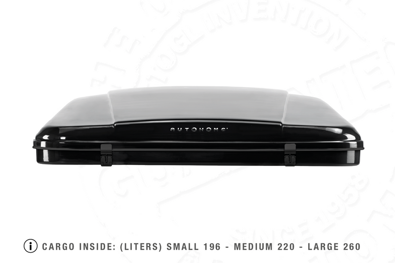 Tenda da tetto AutoHome Airlander Plus 360, guscio Black Storm – vista laterale