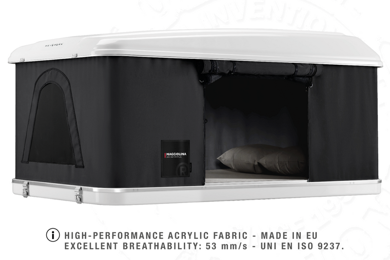 Tenda da tetto AutoHome Airlander Plus, guscio Bianco – tessuto acrilico traspirante