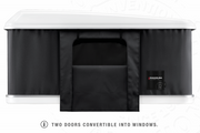 Tenda da tetto AutoHome Airlander Plus, guscio Bianco – porte trasformabili in finestre