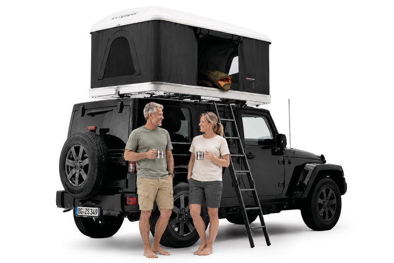 Tenda da tetto AutoHome Airlander Plus, guscio Bianco – su fuoristrada
