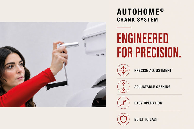 Tenda da tetto AutoHome Airlander Plus, guscio Bianco – sistema di apertura a manovella