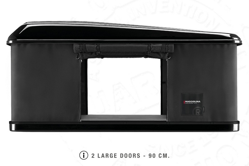 Tenda da tetto AutoHome Airlander Plus, guscio Black Storm – porta larga 90 cm