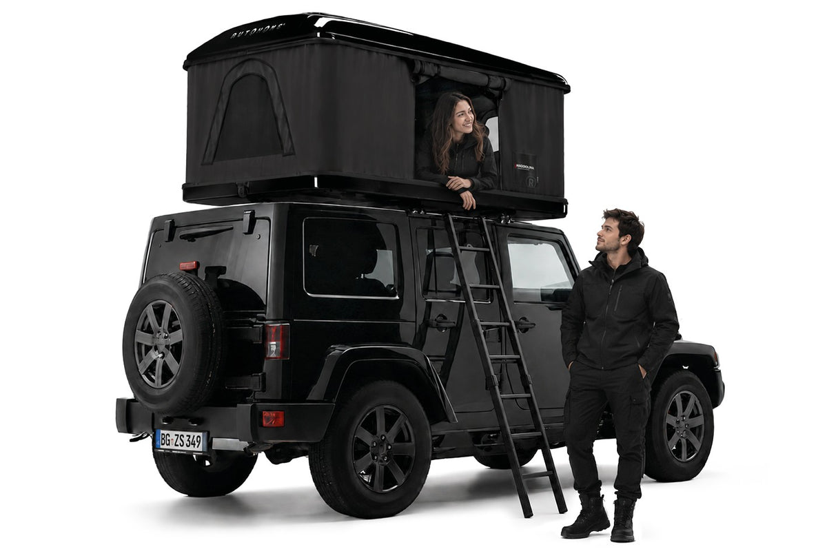 Tenda da tetto AutoHome Airlander Plus, guscio Black Storm – su fuoristrada