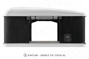 Tenda da tetto AutoHome Airtop 360, guscio Bianco – ventilazione con doppia zip