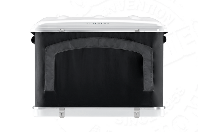 Tenda da tetto AutoHome Airtop 360, guscio Bianco – vista posteriore