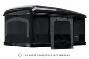 Tenda da tetto AutoHome Airtop 360, guscio Black Storm – porte trasformabili in finestre