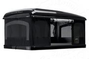 Tenda da tetto AutoHome Airtop 360, guscio Black Storm – tenda aperta