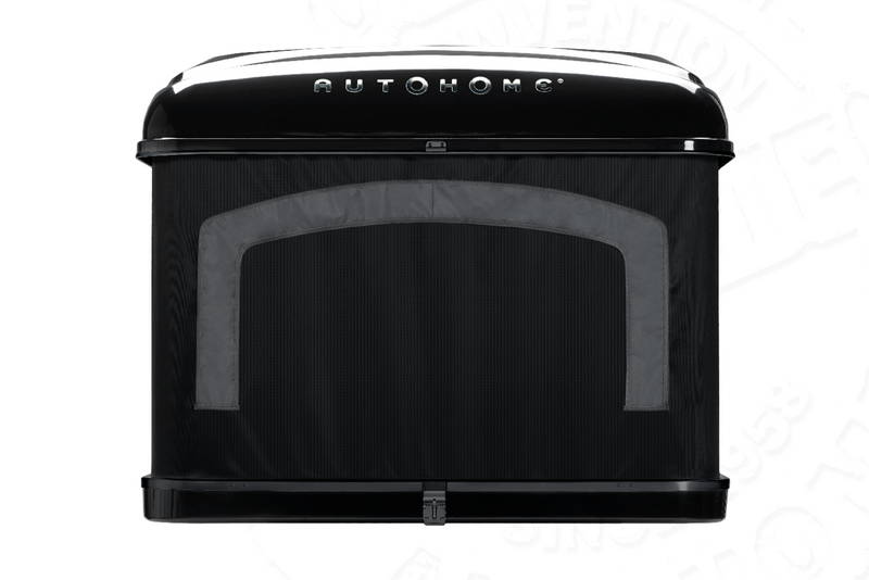 Tenda da tetto AutoHome Airtop 360, guscio Black Storm – vista frontale