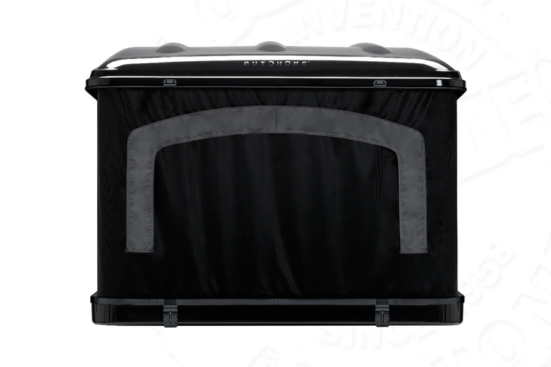 Tenda da tetto AutoHome Airtop 360, guscio Black Storm – vista posteriore