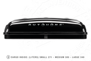 Tenda da tetto AutoHome Airtop 360, guscio Black Storm – vista laterale