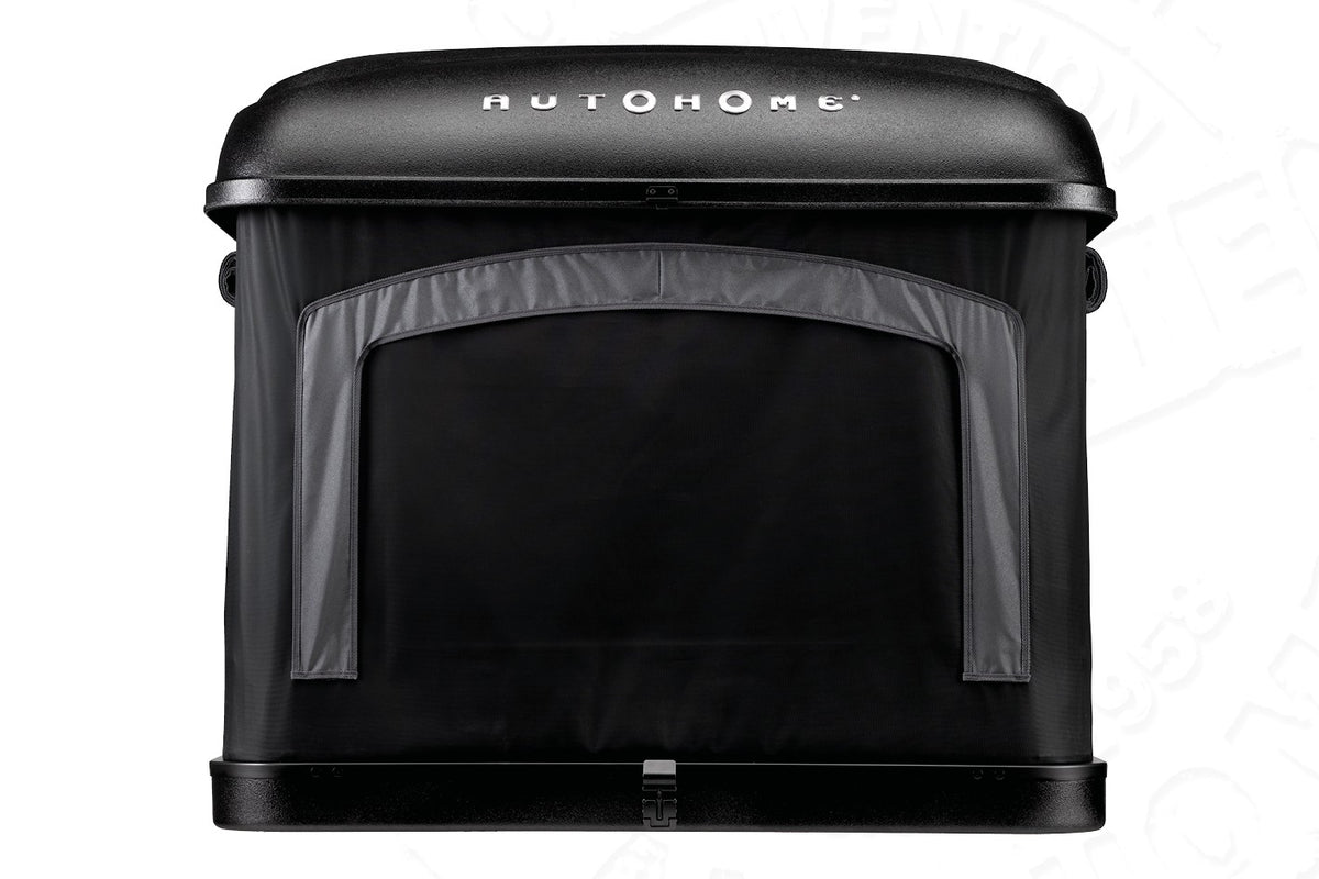 Tenda da tetto AutoHome Airtop 360, guscio Hard Face Black – vista frontale