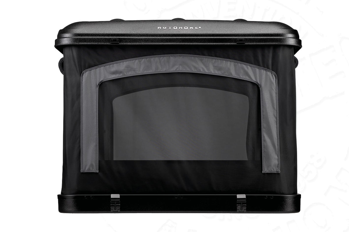 Tenda da tetto AutoHome Airtop 360, guscio Hard Face Black – vista posteriore