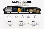 Tenda da tetto AutoHome Airtop 360, guscio Hard Face Black – capacità di stivaggio nel guscio