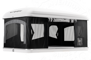 Tenda da tetto AutoHome Airtop 360, guscio Hard Face White – tenda aperta