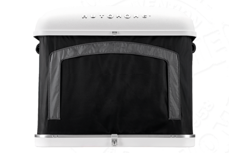 Tenda da tetto AutoHome Airtop 360, guscio Hard Face White – vista frontale