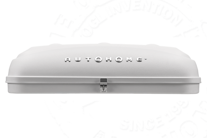 Tenda da tetto AutoHome Airtop 360, guscio Hard Face White – vista laterale