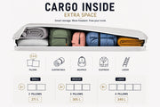Tenda da tetto AutoHome Airtop 360, guscio Hard Face White – capacità di stivaggio nel guscio