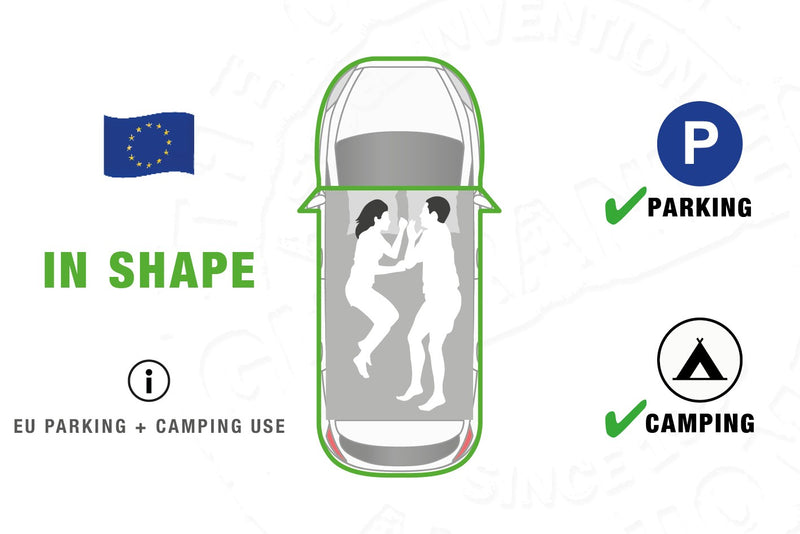 Tenda da tetto AutoHome Airtop Plus – tenda in sagoma: sosta in parcheggio e campeggio