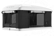 Tenda da tetto AutoHome Airtop Plus, guscio Bianco – tenda aperta